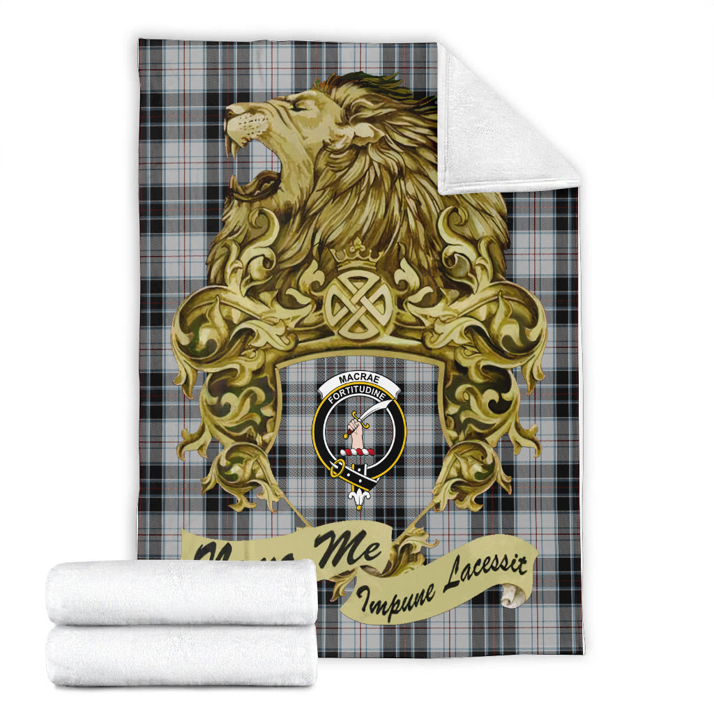 macrae-dress-tartan-premium-blanket-motto-nemo-me-impune-lacessit-with-vintage-lion-family-crest-tartan-plaid-blanket-vintage-style