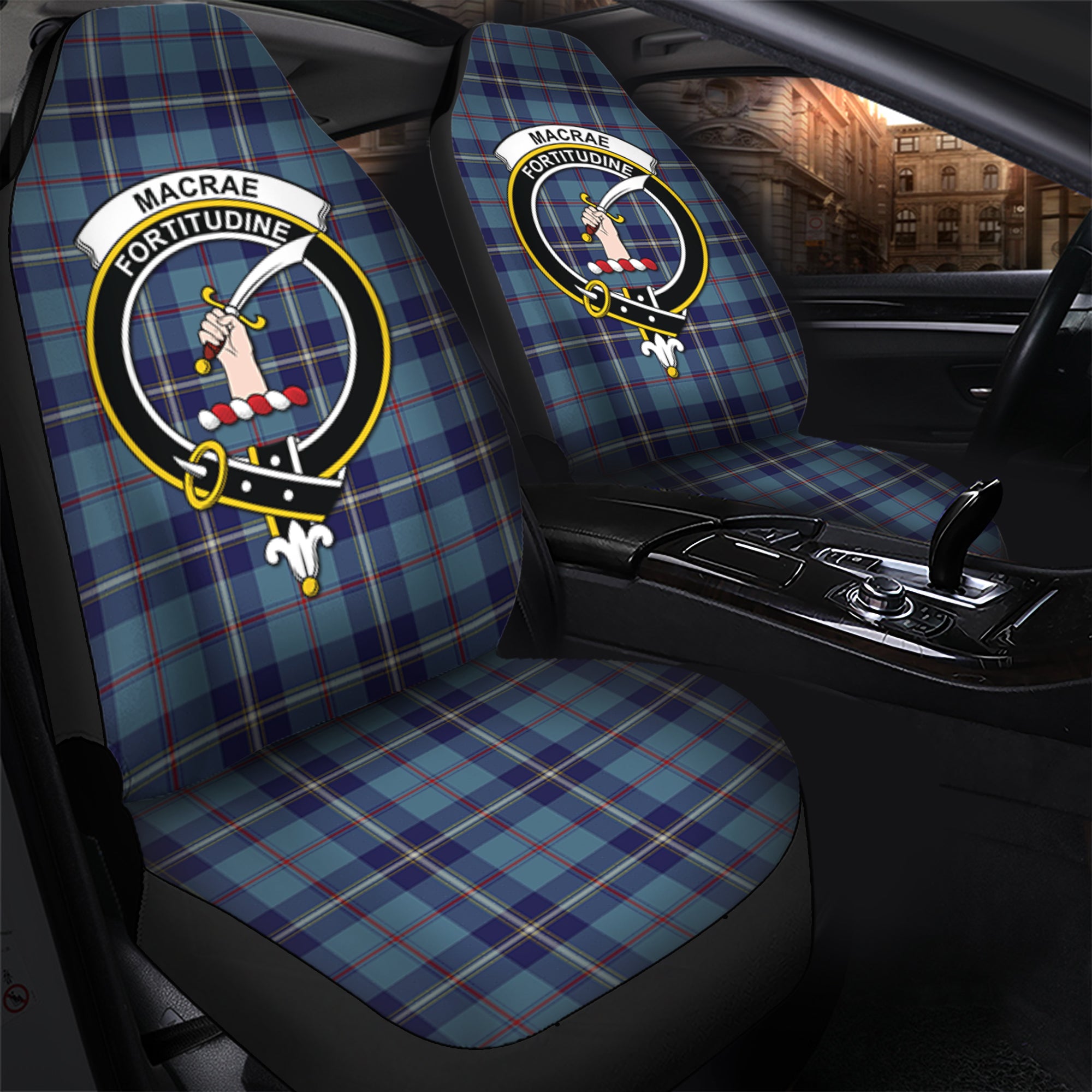 MacRaes of America Clan Tartan Car Seat Cover, Family Crest Tartan Seat Cover TS23