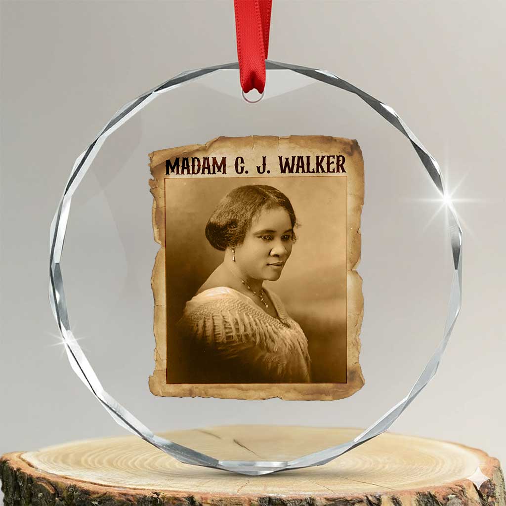 Madam CJ Walker Crystal Glass Ornament Female Empowerment History Gift - Wonder Print Shop