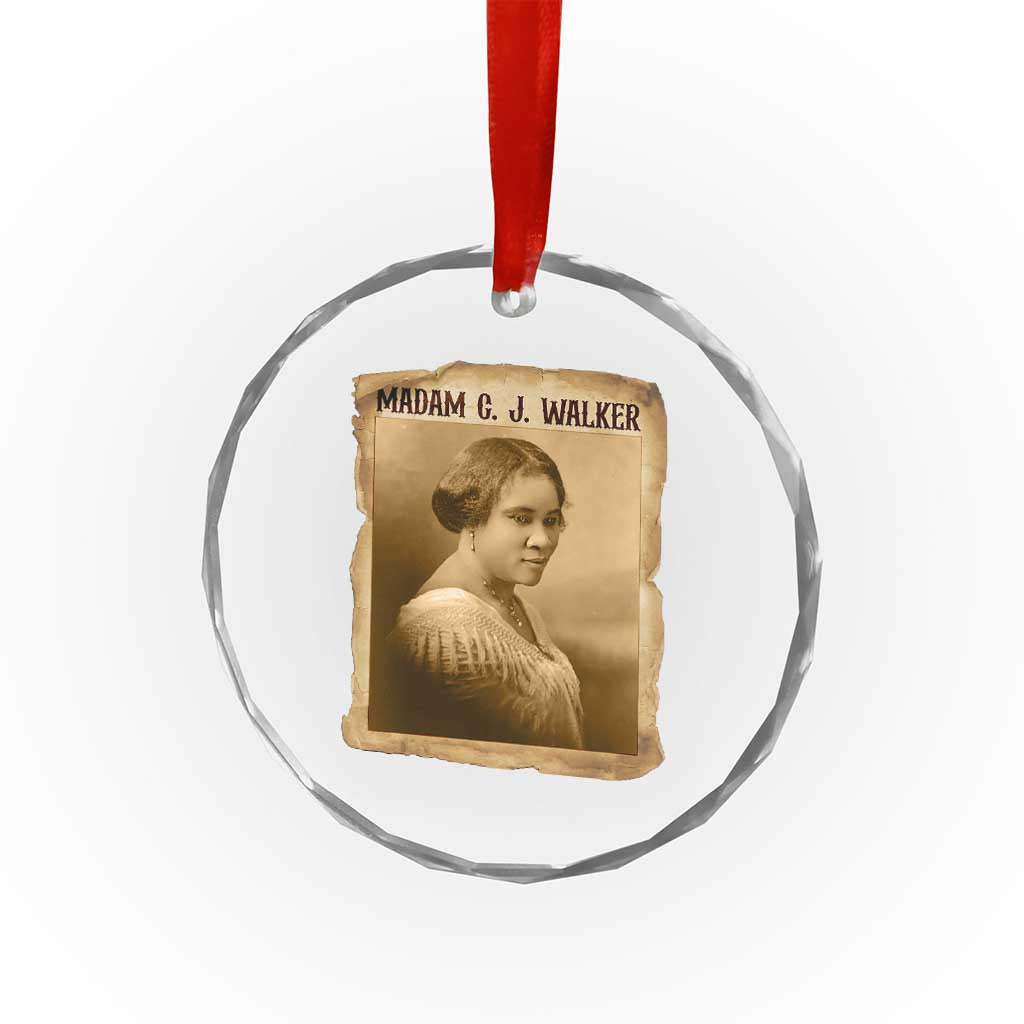 Madam CJ Walker Crystal Glass Ornament Female Empowerment History Gift - Wonder Print Shop