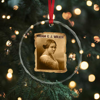 Madam CJ Walker Crystal Glass Ornament Female Empowerment History Gift - Wonder Print Shop