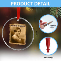 Madam CJ Walker Crystal Glass Ornament Female Empowerment History Gift - Wonder Print Shop