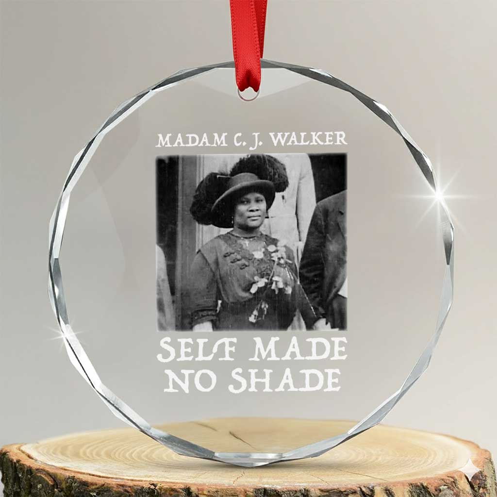 Madam CJ Walker Crystal Glass Ornament Self Made No Shade Female Empowerment - Wonder Print Shop