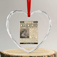 Madam C.J. Walker Heart Crystal Glass Ornament I Made My Own Opportunity - Wonder Print Shop