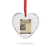 Madam C.J. Walker Heart Crystal Glass Ornament I Made My Own Opportunity - Wonder Print Shop
