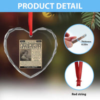 Madam C.J. Walker Heart Crystal Glass Ornament I Made My Own Opportunity - Wonder Print Shop