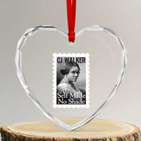 Madam CJ Walker Heart Crystal Glass Ornament Strong Black Woman Leader - Wonder Print Shop