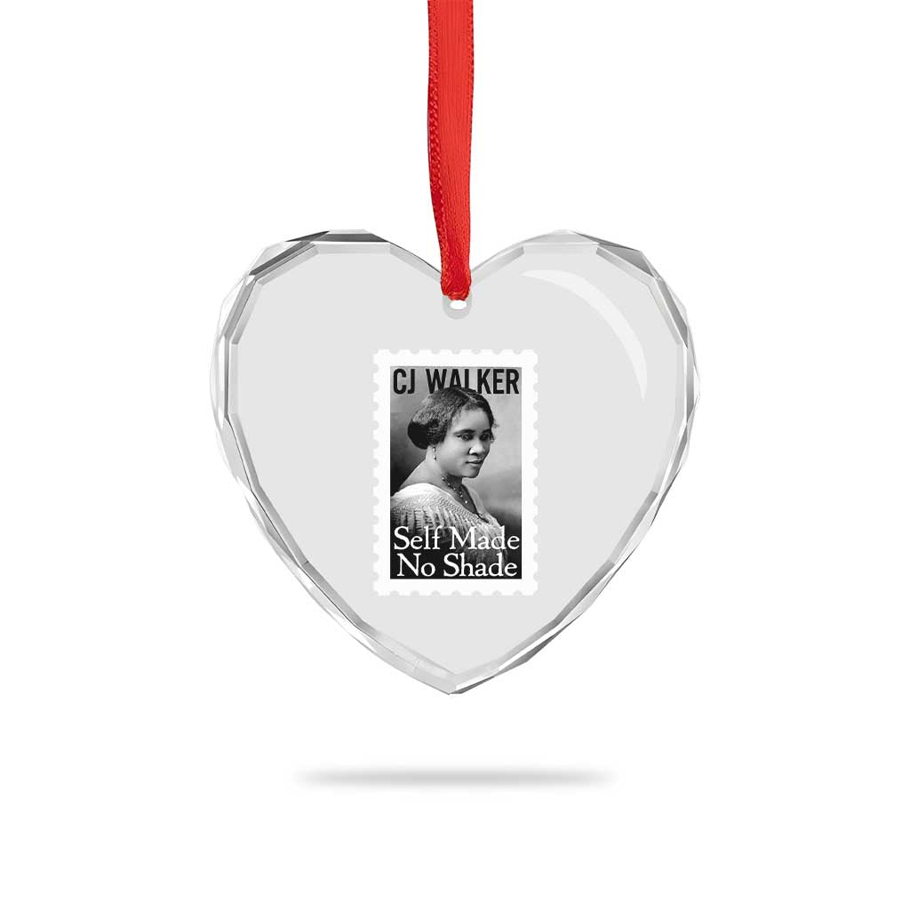 Madam CJ Walker Heart Crystal Glass Ornament Strong Black Woman Leader - Wonder Print Shop