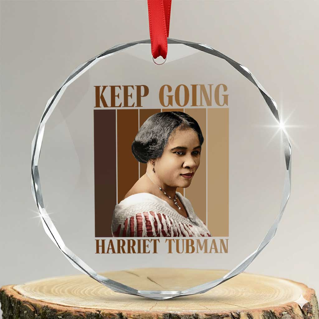 Madam CJ Walker Keep Going Retro Poster Crystal Glass Ornament Black History Month Gift - Wonder Print Shop