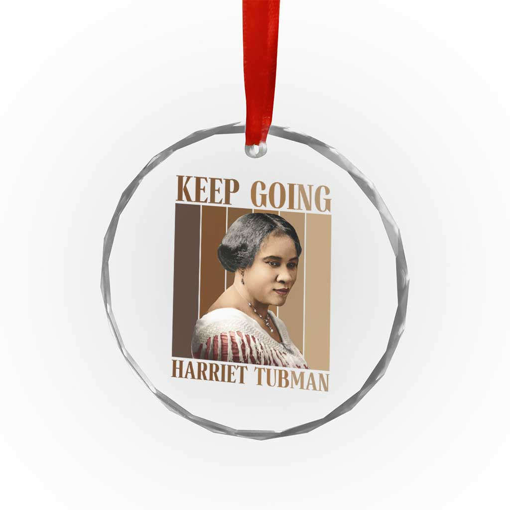 Madam CJ Walker Keep Going Retro Poster Crystal Glass Ornament Black History Month Gift - Wonder Print Shop