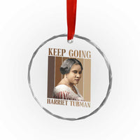 Madam CJ Walker Keep Going Retro Poster Crystal Glass Ornament Black History Month Gift - Wonder Print Shop