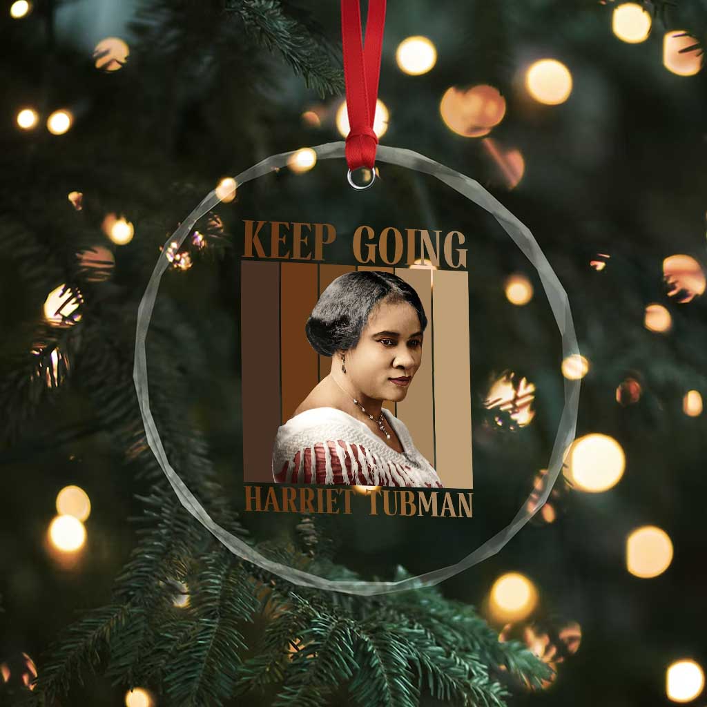 Madam CJ Walker Keep Going Retro Poster Crystal Glass Ornament Black History Month Gift - Wonder Print Shop