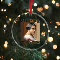 Madam CJ Walker Keep Going Retro Poster Crystal Glass Ornament Black History Month Gift - Wonder Print Shop