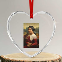 Madam CJ Walker Mona Lisa Heart Crystal Glass Ornament Black History Month Gift - Wonder Print Shop