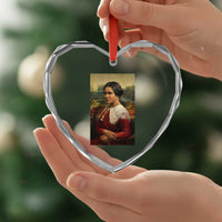 Madam CJ Walker Mona Lisa Heart Crystal Glass Ornament Black History Month Gift - Wonder Print Shop