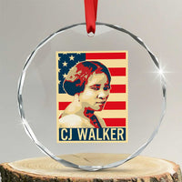 Madam CJ Walker Patriotic Crystal Glass Ornament Black History Month Gift - Wonder Print Shop