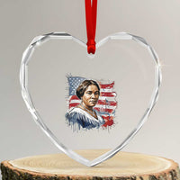 Madam CJ Walker Patriotic Heart Crystal Glass Ornament Strong Black Woman Leader - Wonder Print Shop