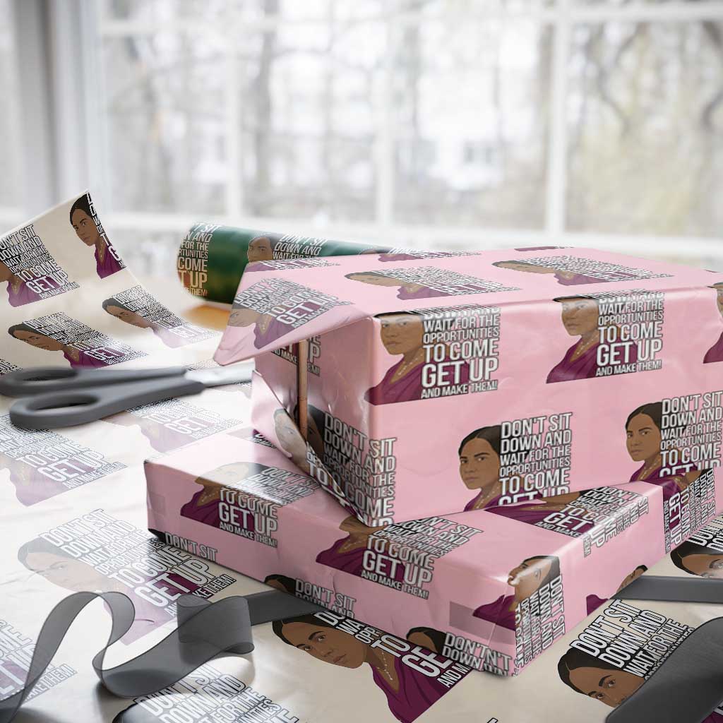 Madam CJ Walker Quote Wrapping Paper Roll Do Not Sit Down And Wait For Opportunities - Wonder Print Shop