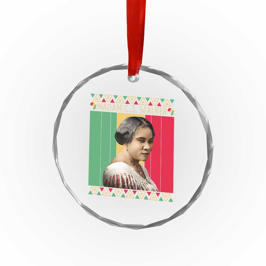Madam CJ Walker Retro Sunset Crystal Glass Ornament Strong Black Woman Leader - Wonder Print Shop