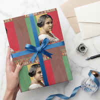 Madam CJ Walker Retro Sunset Wrapping Paper Roll Strong Black Woman Leader - Wonder Print Shop