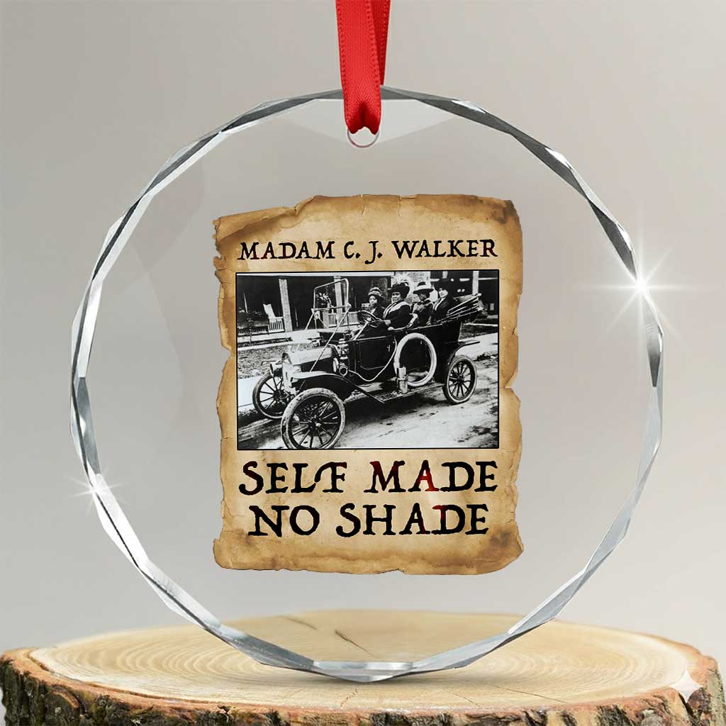 Madam CJ Walker Self Made Millionaire Crystal Glass Ornament Strong Black Woman Leader - Wonder Print Shop