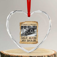 Madam CJ Walker Self Made Millionaire Heart Crystal Glass Ornament Strong Black Woman Leader - Wonder Print Shop