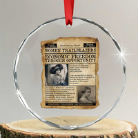 Madam CJ Walker Vintage Newspaper Style Crystal Glass Ornament Economic Freedom Through Opportunity - Wonder Print Shop
