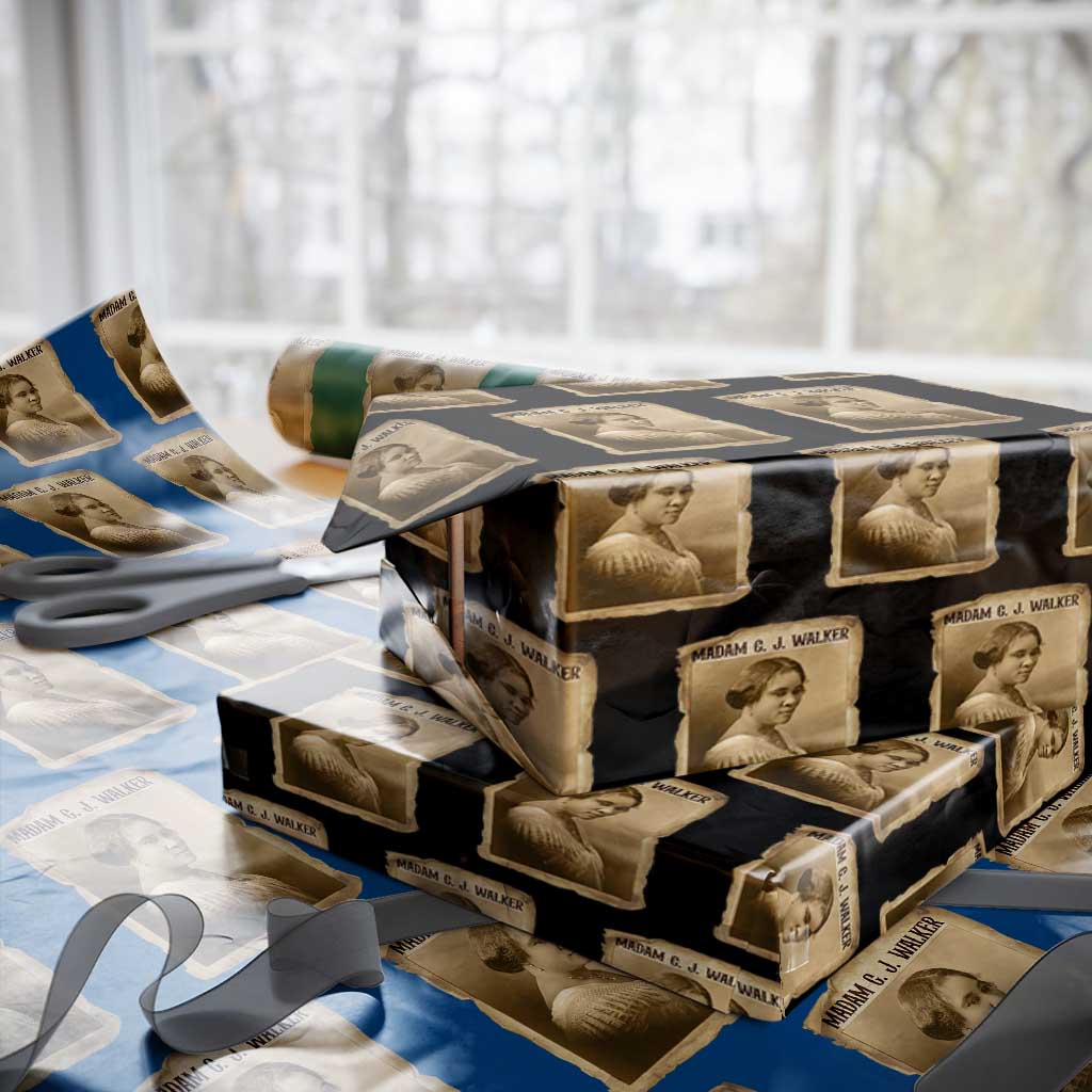 Madam CJ Walker Wrapping Paper Roll Female Empowerment History Gift - Wonder Print Shop