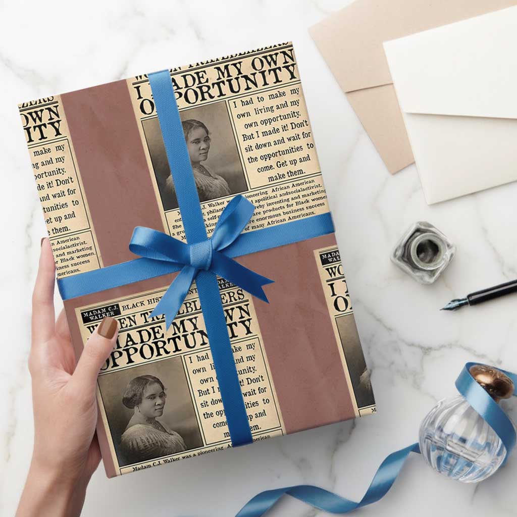 Madam C.J. Walker Wrapping Paper Roll I Made My Own Opportunity - Wonder Print Shop