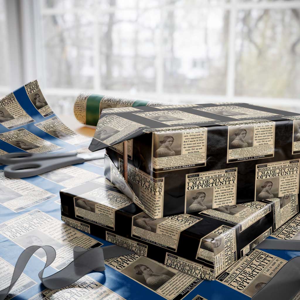 Madam C.J. Walker Wrapping Paper Roll I Made My Own Opportunity - Wonder Print Shop