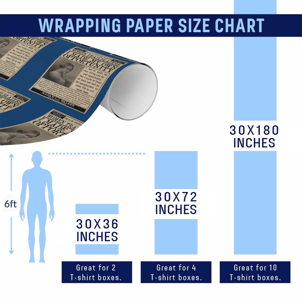 Madam C.J. Walker Wrapping Paper Roll I Made My Own Opportunity - Wonder Print Shop
