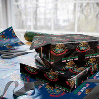 Made In America With Mexican Parts Wrapping Paper Roll Mexico Coat of Arms Half Mexican Roots - Wonder Print Shop