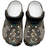 Madiba Nelson Mandela Clogs Shoes Indonesia Batik Black - Wonder Print Shop