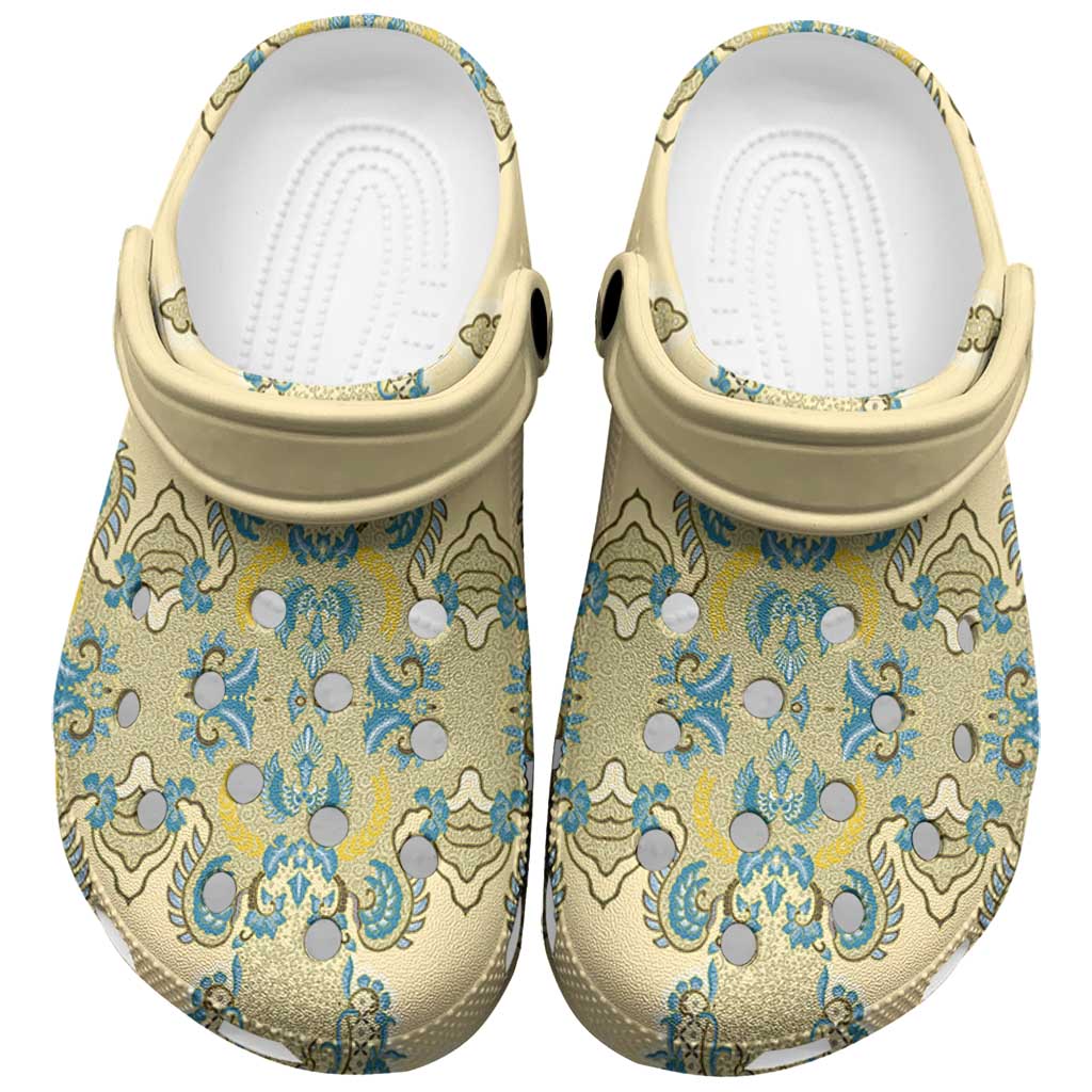 Madiba Nelson Mandela Clogs Shoes Indonesia Batik Yellow Bule - Wonder Print Shop