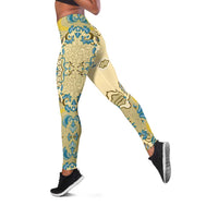 Madiba Nelson Mandela Leggings Indonesia Batik Yellow Bule - Wonder Print Shop
