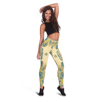Madiba Nelson Mandela Leggings Indonesia Batik Yellow Bule - Wonder Print Shop