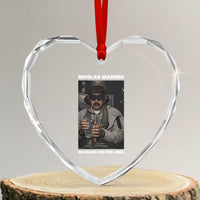 Maduro Captured Meme Heart Crystal Glass Ornament On Board USS Iwo Jima Political Satire - Wonder Print Shop