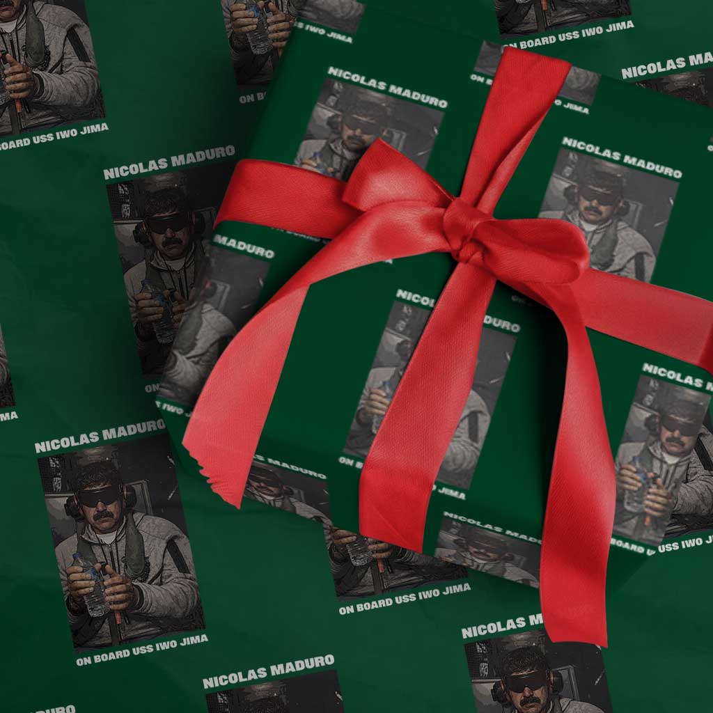 Maduro Captured Meme Wrapping Paper Roll On Board USS Iwo Jima Political Satire - Wonder Print Shop