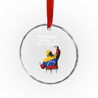 Maduro Cono e Tu Madre Crystal Glass Ornament Venezuelan Protest Graffiti Graphic - Wonder Print Shop