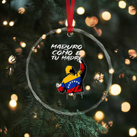 Maduro Cono e Tu Madre Crystal Glass Ornament Venezuelan Protest Graffiti Graphic - Wonder Print Shop