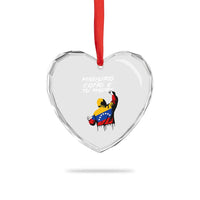 Maduro Cono e Tu Madre Heart Crystal Glass Ornament Venezuelan Protest Graffiti Graphic - Wonder Print Shop