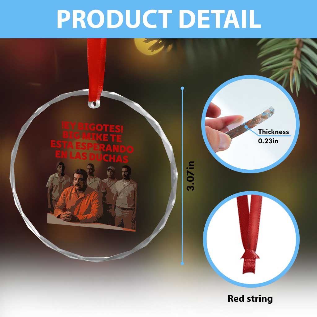 Maduro in Prison Meme Satire Crystal Glass Ornament Spanish Political Politcal Sarcasm - Wonder Print Shop