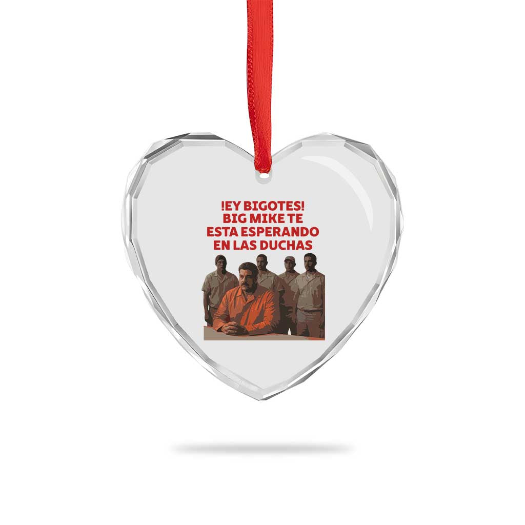Maduro in Prison Meme Satire Heart Crystal Glass Ornament Spanish Political Politcal Sarcasm - Wonder Print Shop