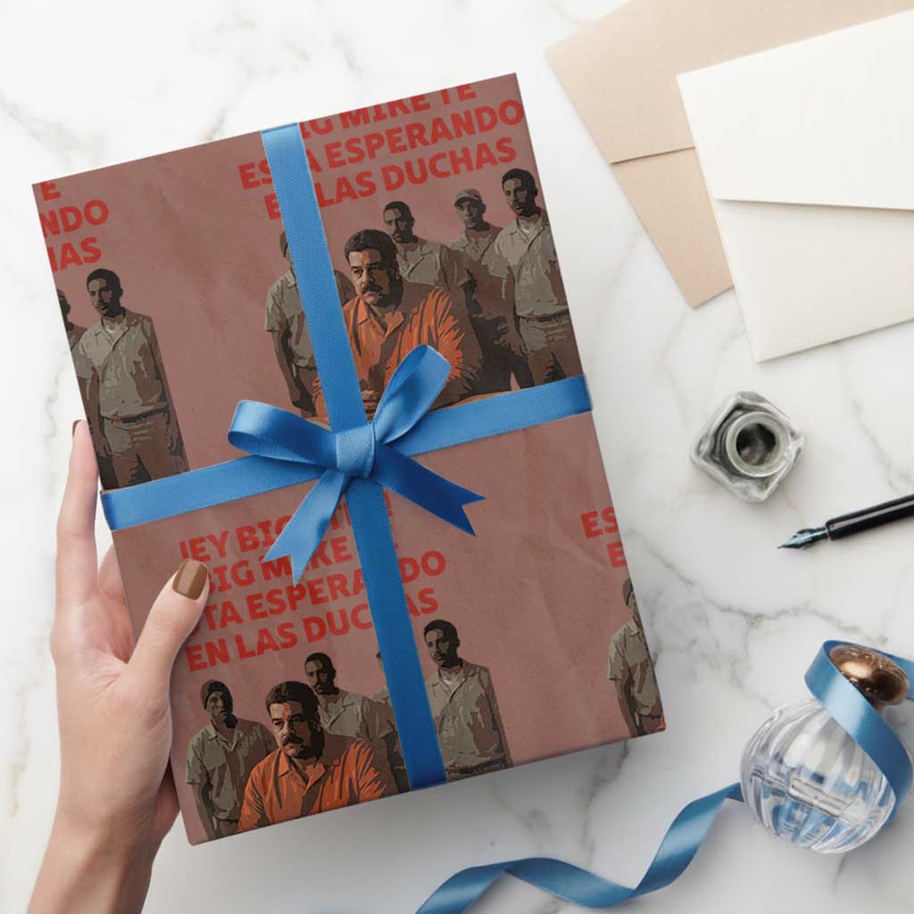 Maduro in Prison Meme Satire Wrapping Paper Roll Spanish Political Politcal Sarcasm - Wonder Print Shop
