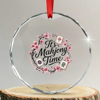 Mahjong Crystal Glass Ornament Floral Mah Jongg