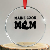 Maine Coon Mom Crystal Glass Ornament Cat Lover Gift For Her