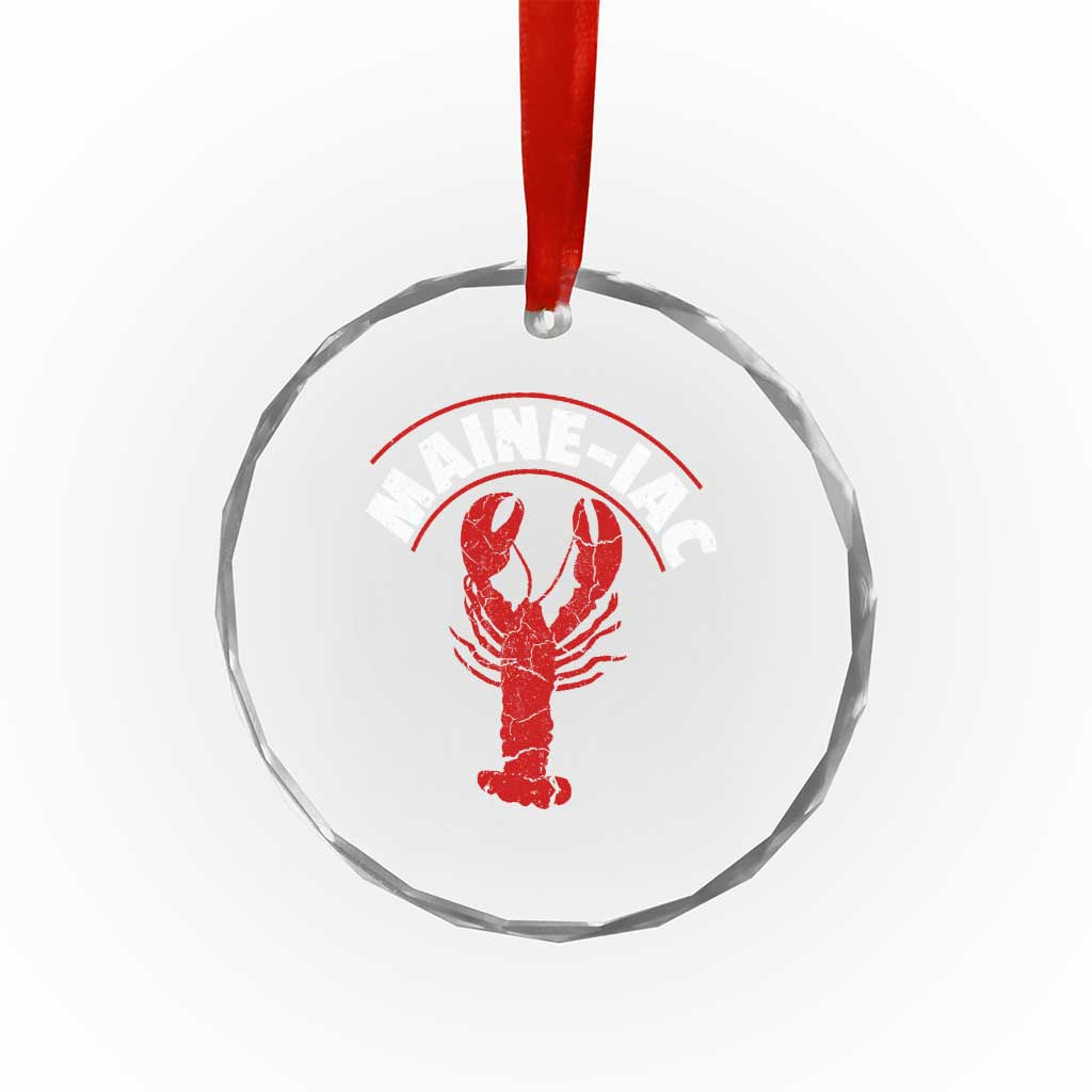 Maine Lobster Crystal Glass Ornament Funny Maine iac Lobstering Fisherman