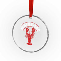 Maine Lobster Crystal Glass Ornament Funny Maine iac Lobstering Fisherman