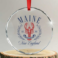 Maine Lobster New England Souvenir Pride Vintage Crystal Glass Ornament