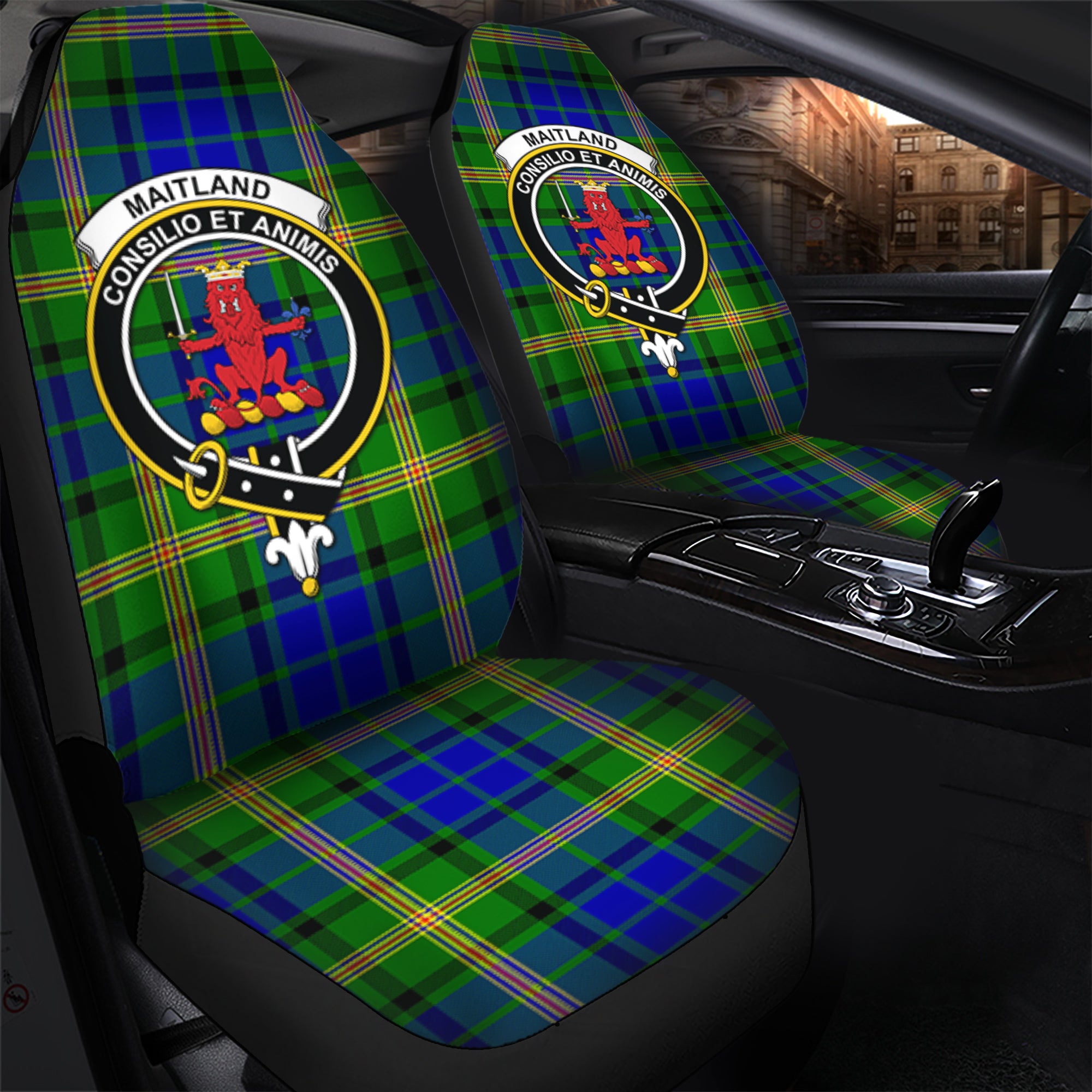 Maitland Clan Tartan Car Seat Cover, Family Crest Tartan Seat Cover TS23